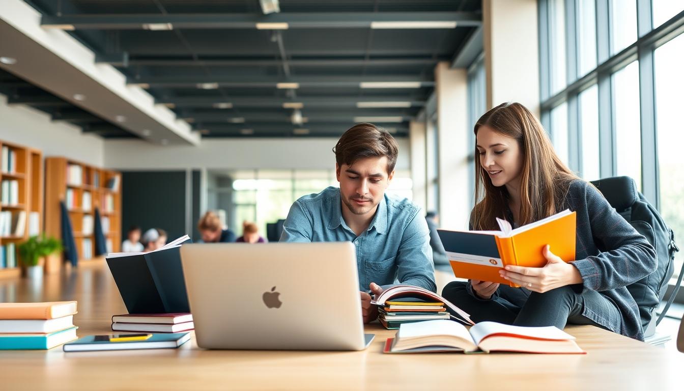 Students working in research laboratory